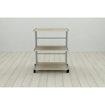 Этажерка на колесиках Ferrum-decor Камило 75x40x60 металл Серый ДСП Дуб Сонома 16мм (KAM0018) Этажерка на колесиках Ferrum-decor Камило 75x40x60 металл Серый ДСП Дуб Сонома 16мм (KAM0018)