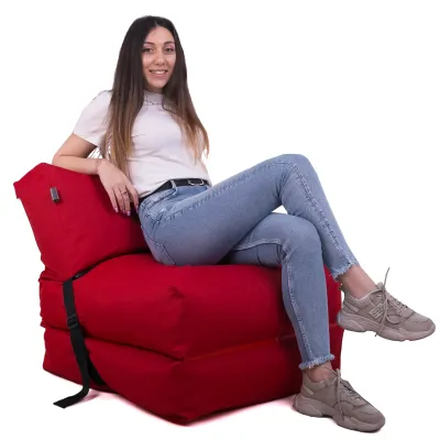 Безкаркасне крісло розкладачка Tia-Sport 180х70 см червоний (sm-0666)