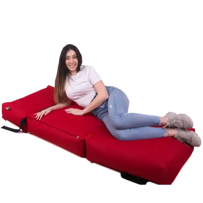 Безкаркасне крісло розкладачка Tia-Sport 180х70 см червоний (sm-0666)