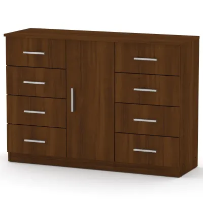 Комод Компанит 8+1 Орех экко (120х39х85 см)