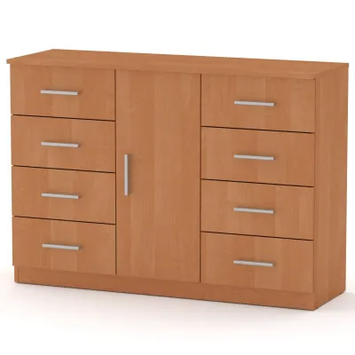 Комод Компанит 8+1 Ольха (120х39х85 см)