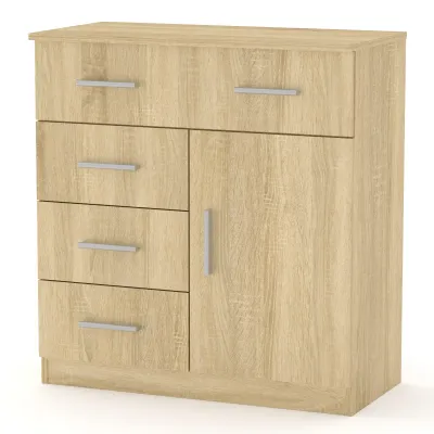 Комод Компанит 1-3-1 Дуб сонома (80х39х85 см)