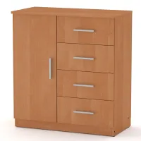 Комод для вещей Компанит 4+1А ольха
