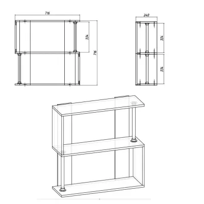 Полиця навісна Компаніт П-12 альба (білий) Полиця навісна Компаніт П-12 альба (білий)