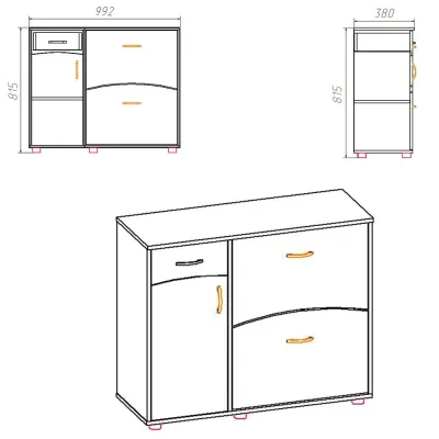 Тумба для взуття Компаніт ТО-5 Тумба для взуття Компаніт ТО-5