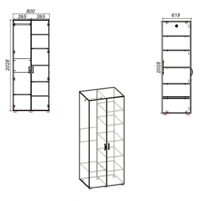 Шкаф для вещей Компанит Шкаф-18 альба (белый) Шкаф для вещей Компанит Шкаф-18 альба (белый)
