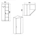 Кутова шафа для одягу Компаніт Шафа-3У вільха
