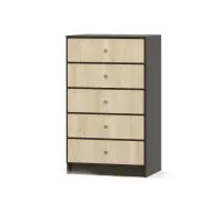 Комод для вещей Мебель Сервис Фантазия 5Ш венге темный/самоа