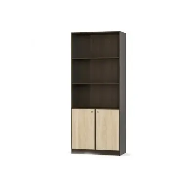 Стеллаж Мебель Сервис Фантазия 2Д венге темный/самоа