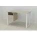 Письменный стол с ящиками Ferrum-decor Оскар  750x1200x600 металл Белый ДСП Сонома 16 мм (OSK0011)