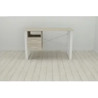 Письмовий стіл із ящиками Ferrum-decor Оскар 750x1400x600 метал Білий ДСП Сонома 16 мм (OSK0032) Письмовий стіл із ящиками Ferrum-decor Оскар 750x1400x600 метал Білий ДСП Сонома 16 мм (OSK0032)