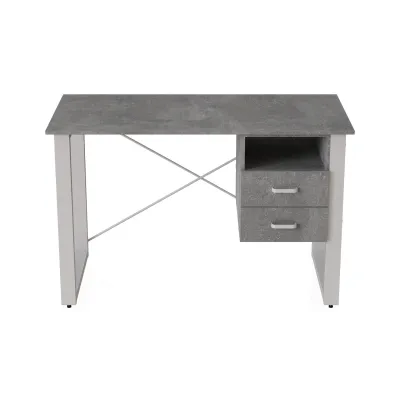 Письменный стол с ящиками Ferrum-decor Оскар 750x1400x600 металл Белый ДСП Бетон 16 мм (OSK0035) Письменный стол с ящиками Ferrum-decor Оскар 750x1400x600 металл Белый ДСП Бетон 16 мм (OSK0035)