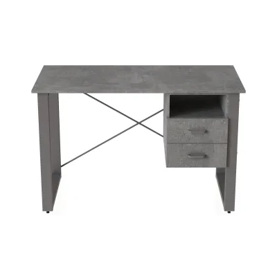 Письмовий стіл із ящиками Ferrum-decor Оскар 750x1400x600 метал Сірий ДСП Бетон 16 мм (OSK0042)