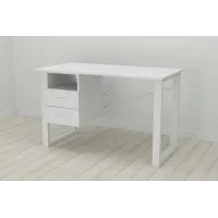 Письмовий стіл із ящиками Ferrum-decor Оскар 750x1200x700 метал Білий ДСП Біле 16 мм (OSK0050)