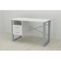 Письменный стол с ящиками Ferrum-decor Оскар  750x1200x700 металл Серый ДСП Белое 16 мм (OSK0057)