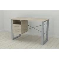 Письменный стол с ящиками Ferrum-decor Оскар  750x1200x700 металл Серый ДСП Сонома 16 мм (OSK0060)