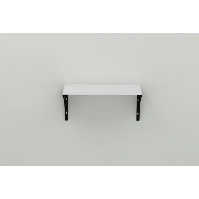 Полиця настінна Ferrum-decor Ханді 2 240x500x240 метал Чорний ДСП Біле 16 мм (XND0001)