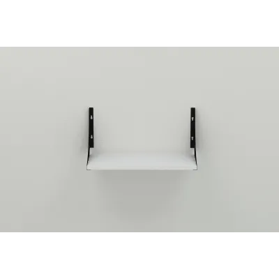 Полиця настінна Ferrum-decor Ханді 2 240x500x240 метал Чорний ДСП Біле 16 мм (XND0001)