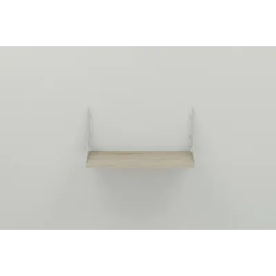 Полиця настінна Ferrum-decor Ханді 2 240x600x240 метал Білий ДСП Сонома 16 мм (XND0032)
