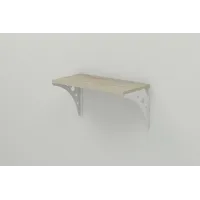 Полиця настінна Ferrum-decor Ханді 2 240x600x240 метал Білий ДСП Сонома 16 мм (XND0032)