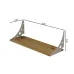 Полка настенная Ferrum-decor Ханди 2 240x600x240 металл Белый ДСП Дуб Артизан 16 мм (XND0034)