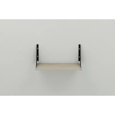 Полиця настінна Ferrum-decor Ханді 2 240x700x240 метал Чорний ДСП Сонома 16 мм (XND0046)