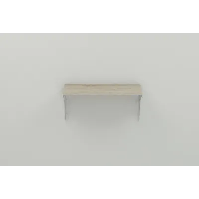 Полиця настінна Ferrum-decor Ханді 2 240x700x240 метал Білий ДСП Сонома 16 мм (XND0053)