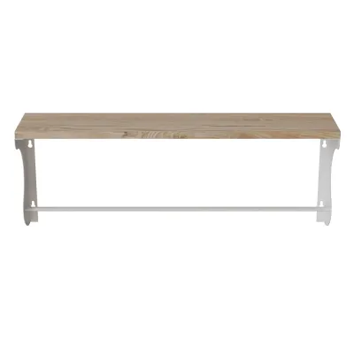 Полиця настінна Ferrum-decor Юзібі 270x500x150 метал Білий ДСП Дуб Сан-Маріно 16 мм (UZI0009)