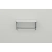 Полка настенная Ferrum-decor Юзиби 270x600x150 металл Серый ДСП Белое 16 мм (UZI0036)