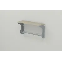 Полка настенная Ferrum-decor Юзиби 270x600x150 металл Серый ДСП Сонома 16 мм (UZI0039)