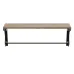 Полка настенная Ferrum-decor Юзиби 270x700x150 металл Черный ДСП Дуб Сан-Марино 16 мм (UZI0044)