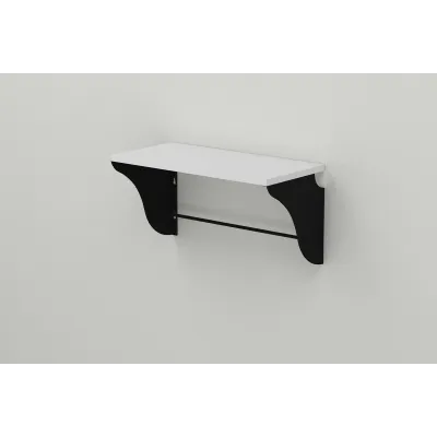 Полиця настінна Ferrum-decor Комфі 260x500x240 метал Чорний ДСП Біле 16 мм (KOM0001)