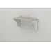 Полиця настінна Ferrum-decor Комфі 260x500x240 метал Білий ДСП Сонома 16 мм (KOM0011)