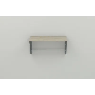 Полиця настінна Ferrum-decor Комфі 260x500x240 метал Сірий ДСП Сонома 16 мм (KOM0018)