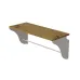 Полиця настінна Ferrum-decor Комфі 260x600x240 метал Білий ДСП Дуб Артізан 16 мм (KOM0034)