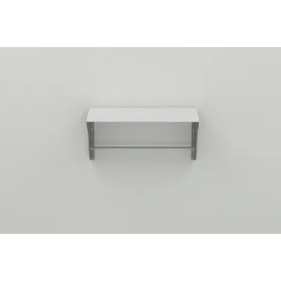 Полиця настінна Ferrum-decor Комфі 260x700x240 метал Сірий ДСП Біле 16 мм (KOM0057)