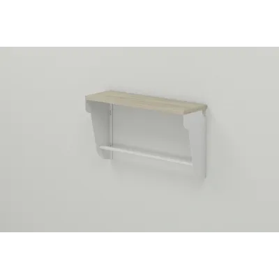 Полка настенная Ferrum-decor Свит 300x500x150 металл Белый ДСП Сонома 16 мм (SVI0011)