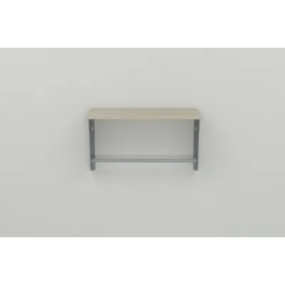 Полиця настінна Ferrum-decor Світ 300x500x150 метал Сірий ДСП Сонома 16 мм (SVI0018)