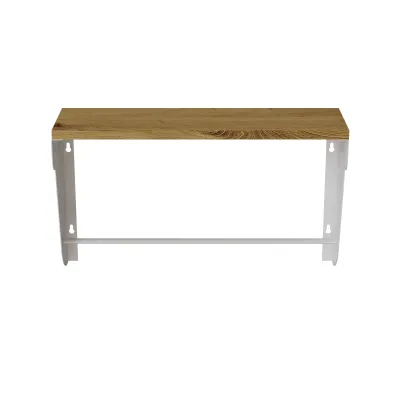 Полка настенная Ferrum-decor Свит 300x600x150 металл Белый ДСП Дуб Артизан 16 мм (SVI0034)