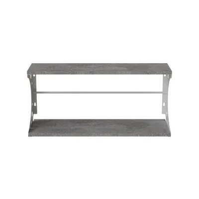 Полиця настінна Ferrum-decor Букін 330x500x240 метал Білий ДСП Бетон 16 мм (BUK0014)