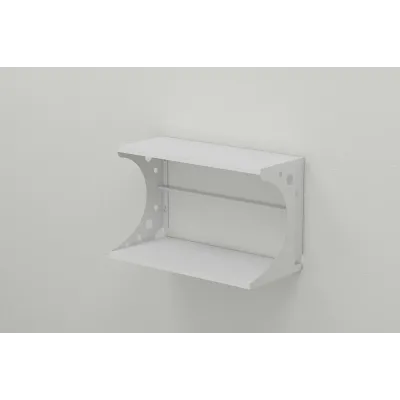 Полиця настінна Ferrum-decor Букін 330x600x240 метал Білий ДСП Біле 16 мм (BUK0029)