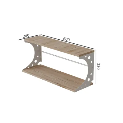Полка настенная Ferrum-decor Букин 330x600x240 металл Белый ДСП Дуб Сан-Марино 16 мм (BUK0030) Полка настенная Ferrum-decor Букин 330x600x240 металл Белый ДСП Дуб Сан-Марино 16 мм (BUK0030)