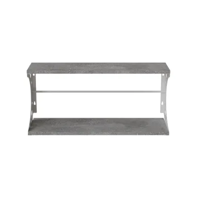 Настінна полиця Ferrum-decor Букін 330x600x240 метал Білий ДСП Бетон 16 мм (BUK0035)