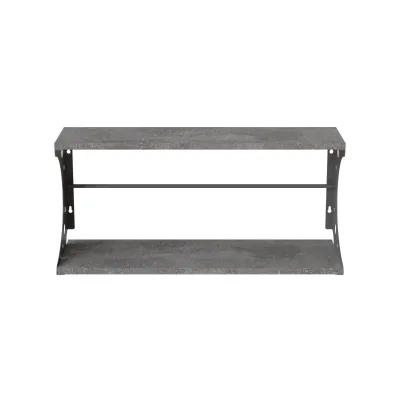 Настінна полиця Ferrum-decor Букін 330x600x240 метал Сірий ДСП Бетон 16 мм (BUK0042)