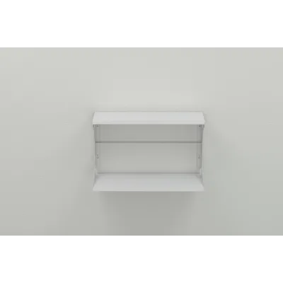 Полиця настінна Ferrum-decor Букін 330x700x240 метал Білий ДСП Біле 16 мм (BUK0050)