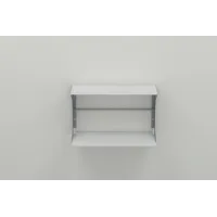 Полиця настінна Ferrum-decor Букін 330x700x240 метал Сірий ДСП Біле 16 мм (BUK0057)
