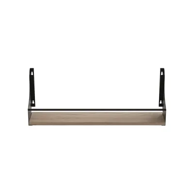 Полка настенная Ferrum-decor Изи 260x500x150 металл Черный ДСП Дуб Сан-Марино 16 мм (IZI0002)