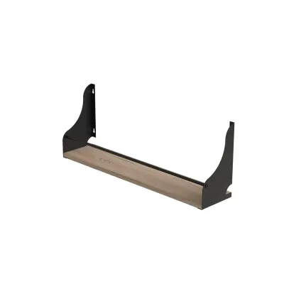 Полка настенная Ferrum-decor Изи 260x500x150 металл Черный ДСП Дуб Сан-Марино 16 мм (IZI0002)