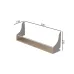 Полка настенная Ferrum-decor Изи 260x500x150 металл Белый ДСП Дуб Сан-Марино 16 мм (IZI0009)