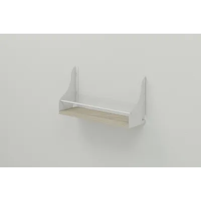 Полиця настінна Ferrum-decor Ізі 260x500x150 метал Білий ДСП Сонома 16 мм (IZI0011)